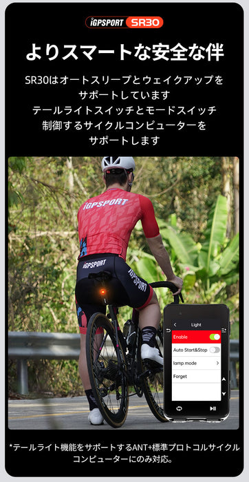 iGPSPORT スマートレーダーテールライト SRTL SR30— ヒアアンドシー ショップ